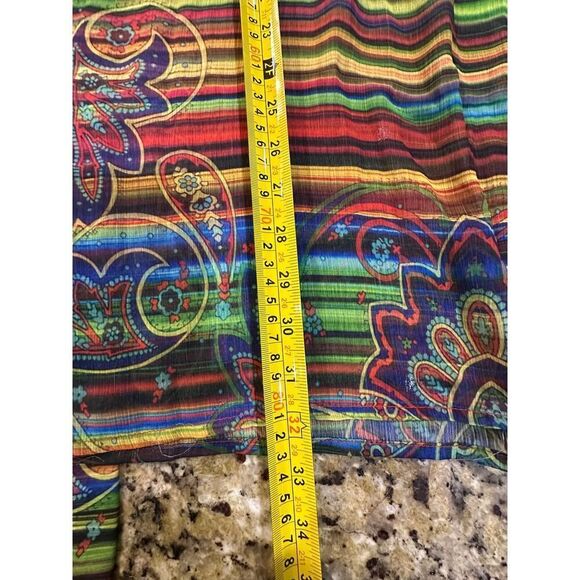 Becca by Rebecca Virtue Chiffon Tunic Swim Cover Up Tie Back BOHO Colorful XS/S - Picture 8 of 11